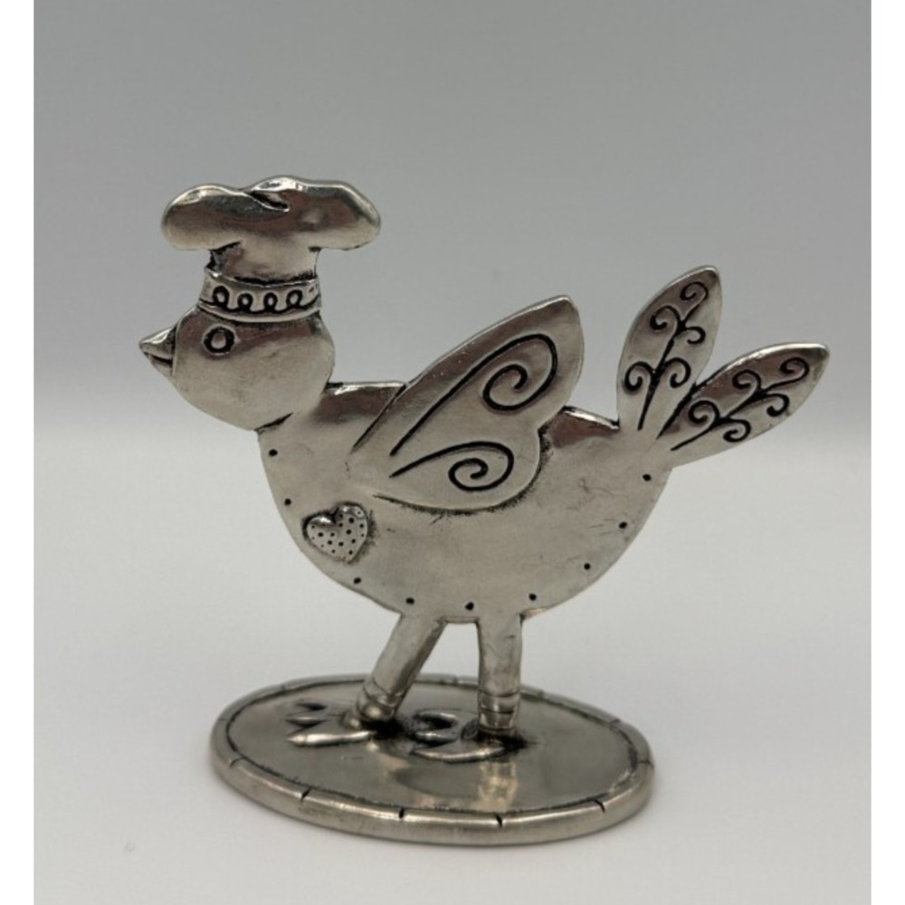 Basic Spirit Canada Handcrafted Pewter Chef, Chicken, Chick, Heart